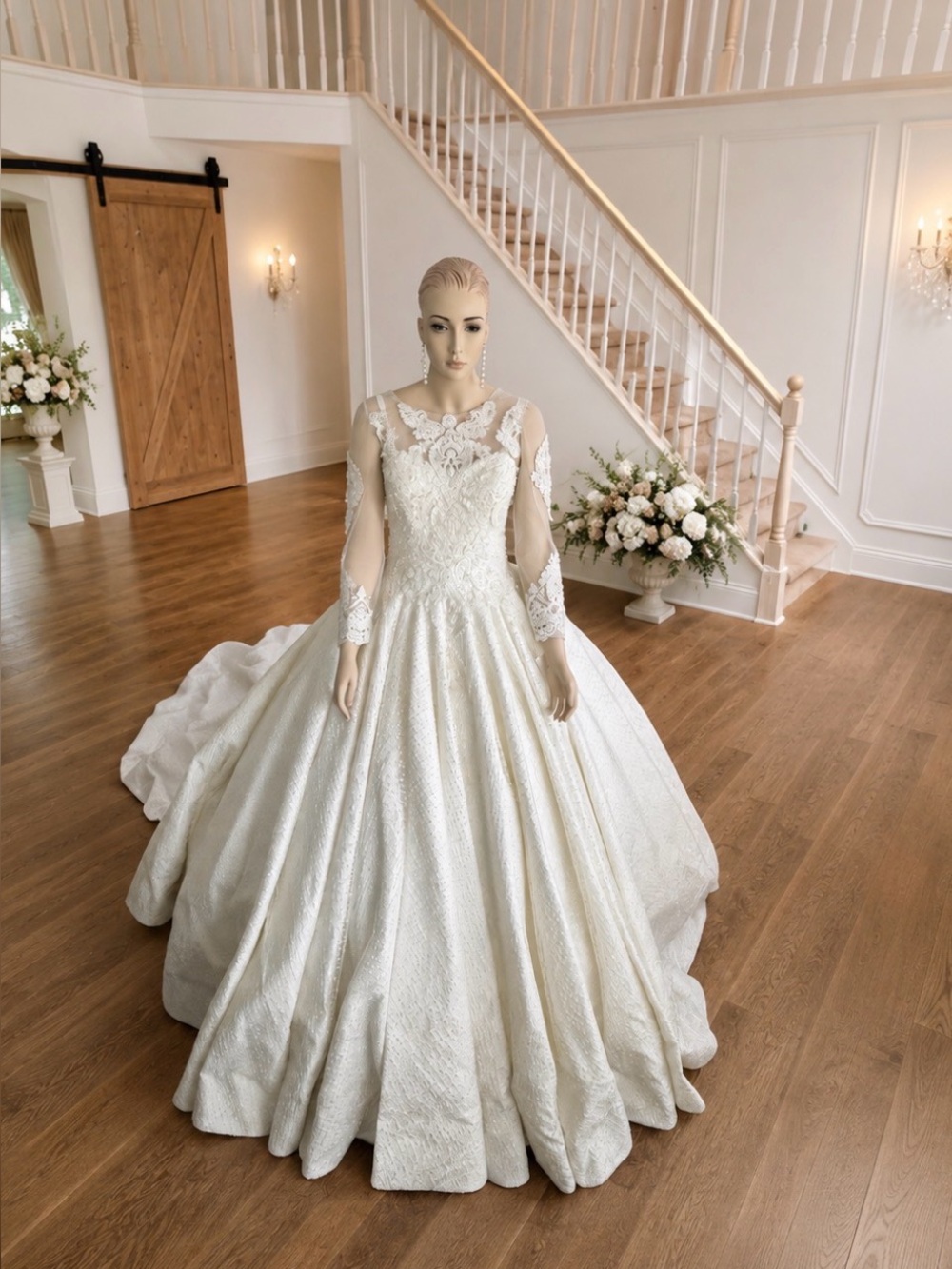 European princess Ivory ball gown wedding dress Size 6-8 New With Tags